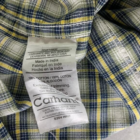 Carhartt Short Sleeve Casual Button Down Shirt Size L - Picture 9 of 9